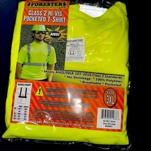 Class 2 HI-VIS Short Sleeve T-SHIRT with Pocket 3XL - Work, Construction